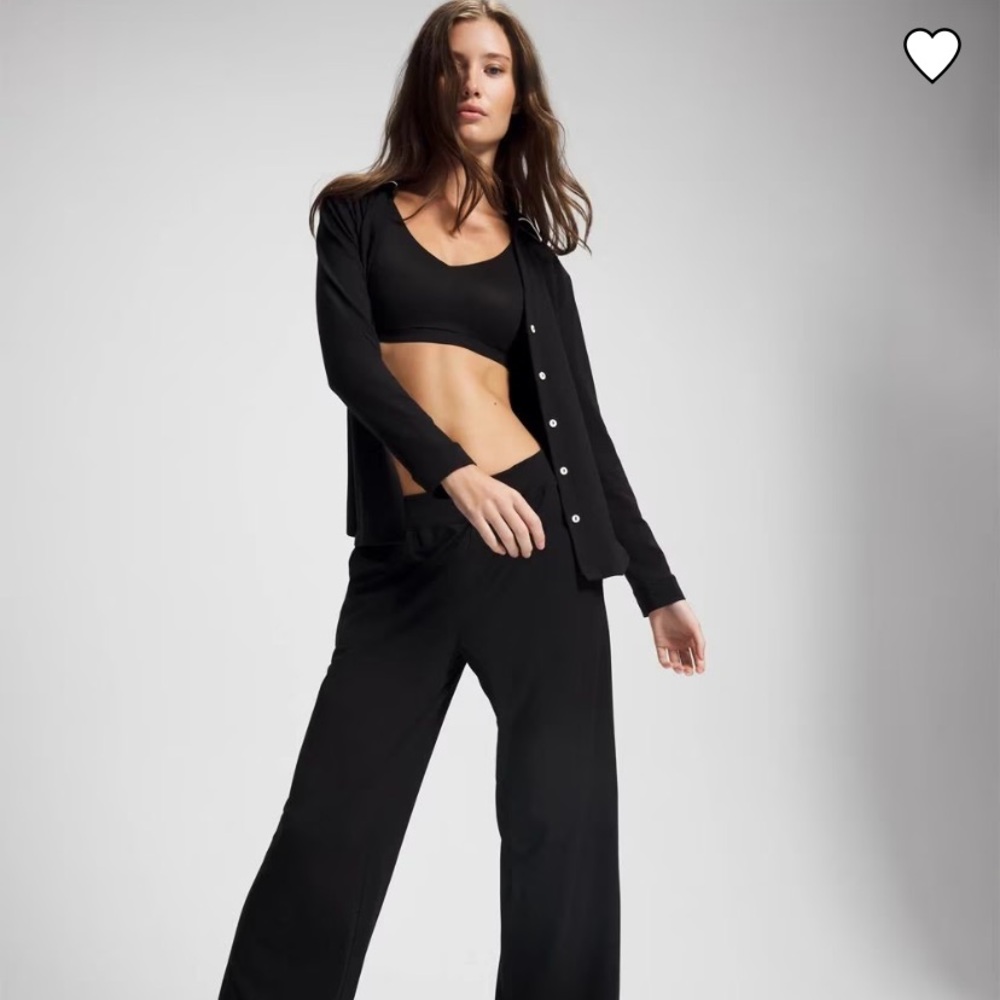 Soma Embraceable long sleeve PJ set—Black, size XS
